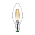 Philips Master Ultra Efficient LED E14 Candela Filamento Chiara 2.3W 485lm - 827 Bianco Molto Caldo | Sostitutiva 40W