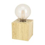 Eglo Lampada Da Tavolo Prestwick 2 Legna Marrone | IP20 - Adatto per 1x E27 