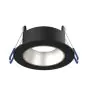 Noxion Faretti LED Ares Profondo ring Nero - con Inner Il Anello Argento | Ritaglio 68mm - incl. GU10 Fitting