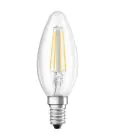 Ledvance Classic LED E14 Candela Filamento Chiara 4W 470lm - 827 Bianco Molto Caldo | Sostitua 40W