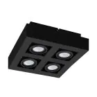 Eglo Soffitto Faretti Mendoza Acciaio Nero 18.8W 1380lm - 830 Luce Calda -  | Dimmerabile - Adatto per GU10