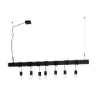 Eglo Luce Pendente Townshend-B Acciaio Nero | IP20 - Adatto per 7x E27 