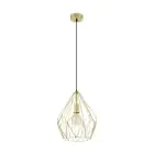 Eglo Luce Pendente Carlton Acciaio Oro | IP20 - Adatto per 1x E27 