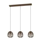 Eglo Luce Pendente Espinal Acciaio Bronzo | IP20 - Adatto per 3x E27 